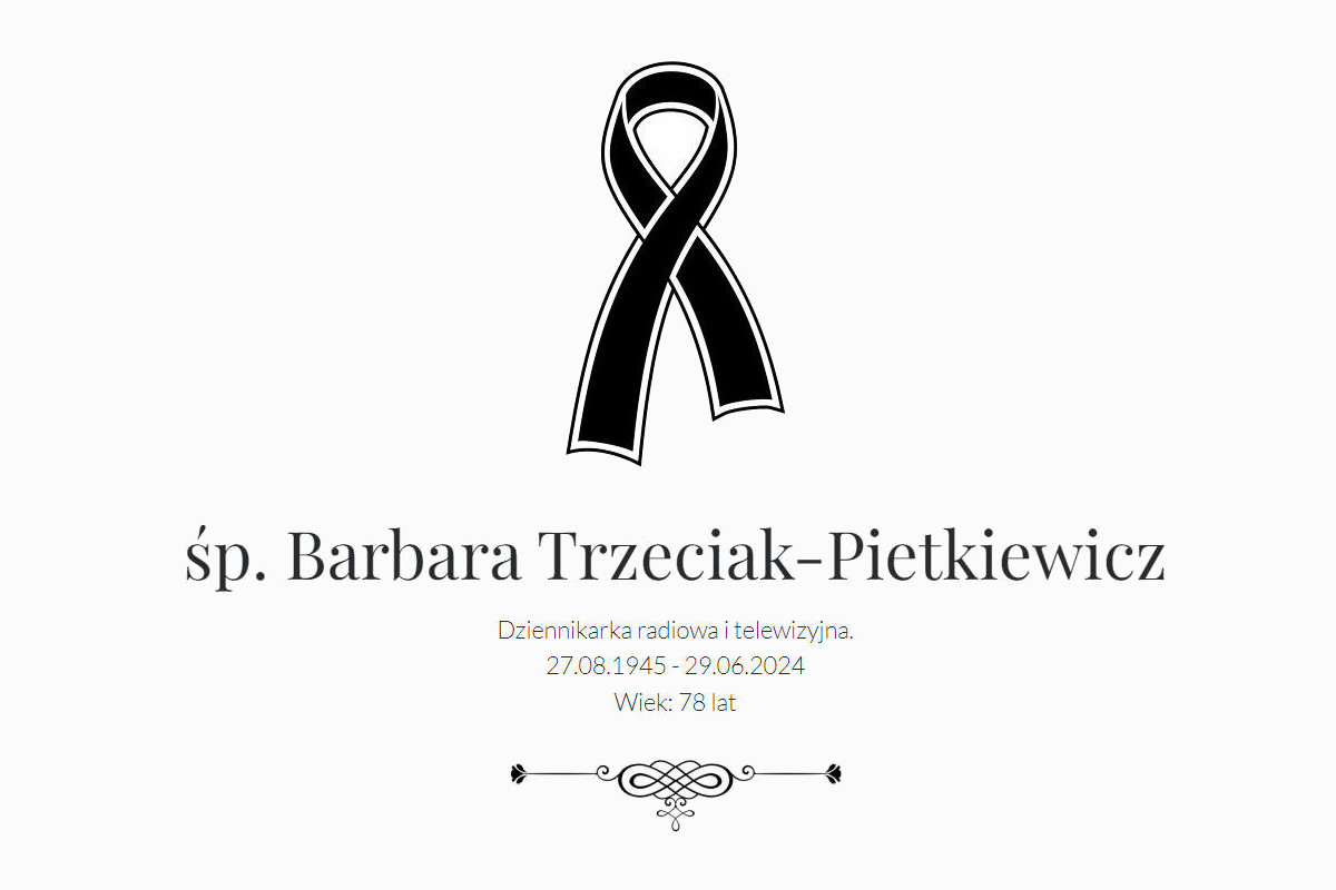 Nie żyje Barbara Trzeciak-Pietkiewicz